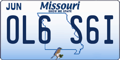 MO license plate OL6S6I