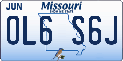 MO license plate OL6S6J