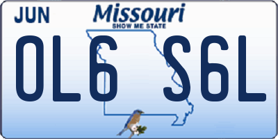 MO license plate OL6S6L