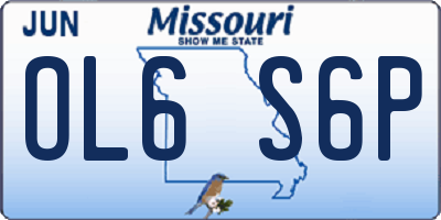 MO license plate OL6S6P