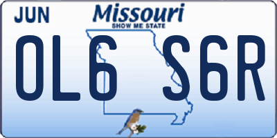 MO license plate OL6S6R