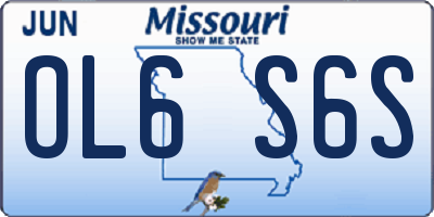 MO license plate OL6S6S