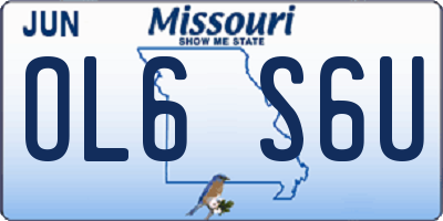 MO license plate OL6S6U