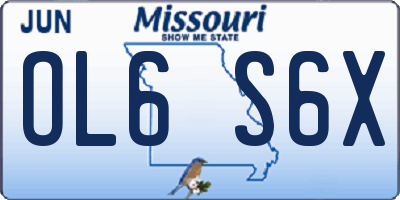 MO license plate OL6S6X