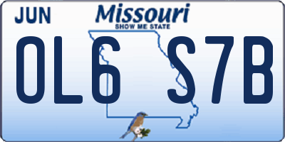 MO license plate OL6S7B