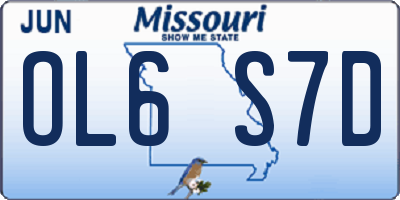 MO license plate OL6S7D