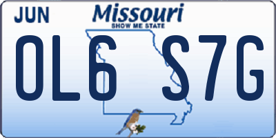 MO license plate OL6S7G
