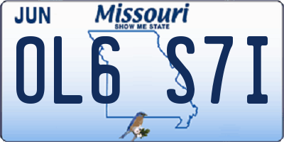 MO license plate OL6S7I