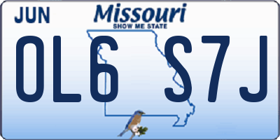 MO license plate OL6S7J