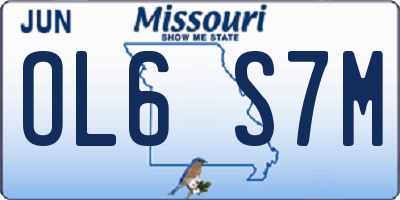 MO license plate OL6S7M