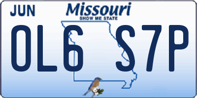 MO license plate OL6S7P