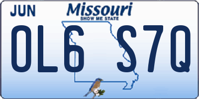 MO license plate OL6S7Q