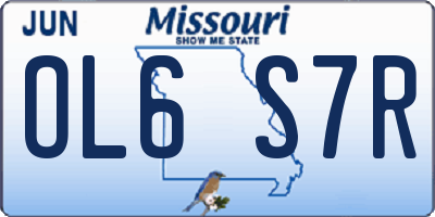 MO license plate OL6S7R