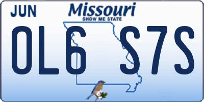 MO license plate OL6S7S