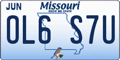 MO license plate OL6S7U