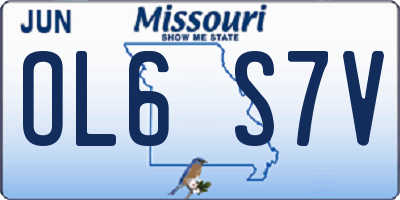 MO license plate OL6S7V