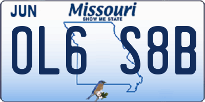 MO license plate OL6S8B