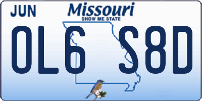 MO license plate OL6S8D