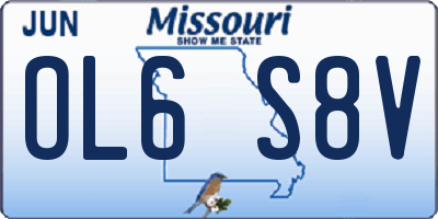 MO license plate OL6S8V