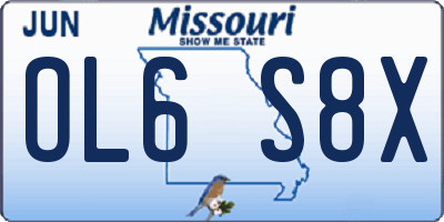 MO license plate OL6S8X