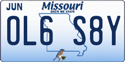 MO license plate OL6S8Y