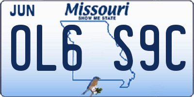 MO license plate OL6S9C