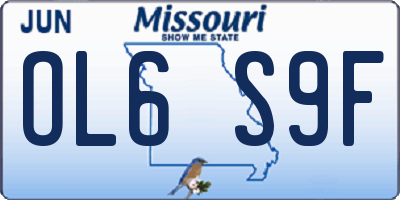 MO license plate OL6S9F