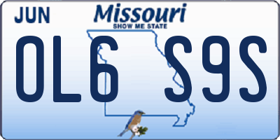 MO license plate OL6S9S