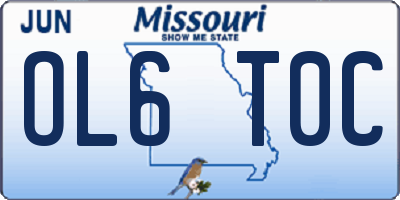 MO license plate OL6T0C