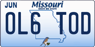 MO license plate OL6T0D