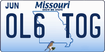 MO license plate OL6T0G
