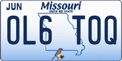 MO license plate OL6T0Q