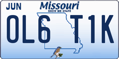 MO license plate OL6T1K