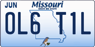 MO license plate OL6T1L