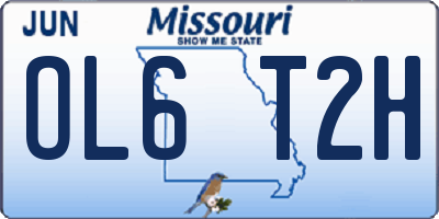 MO license plate OL6T2H