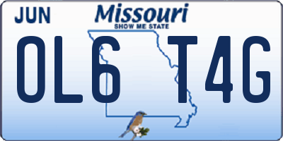 MO license plate OL6T4G