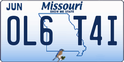 MO license plate OL6T4I