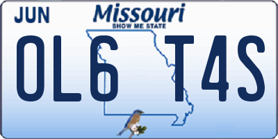 MO license plate OL6T4S