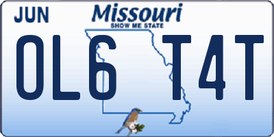 MO license plate OL6T4T