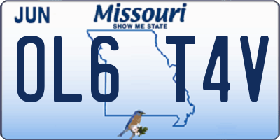 MO license plate OL6T4V
