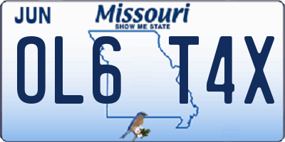 MO license plate OL6T4X