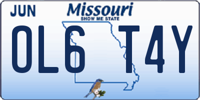 MO license plate OL6T4Y