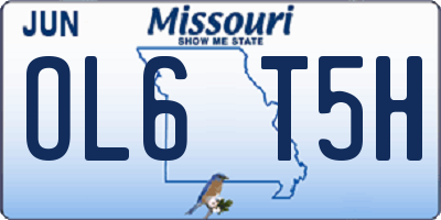 MO license plate OL6T5H