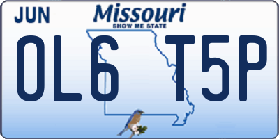 MO license plate OL6T5P