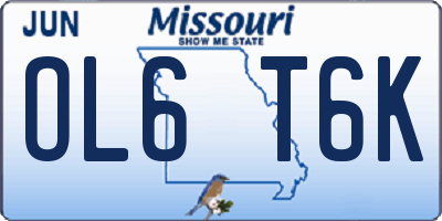 MO license plate OL6T6K