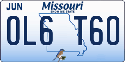 MO license plate OL6T6O