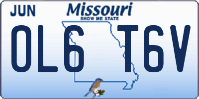 MO license plate OL6T6V