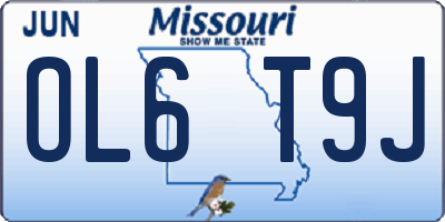 MO license plate OL6T9J