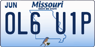 MO license plate OL6U1P