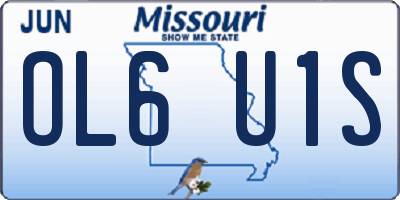MO license plate OL6U1S